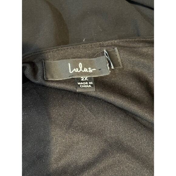 Lulus Ravishing Charm Black Ruffled Wrap High-Low Maxi Dress – Size XXL - Picture 5 of 7